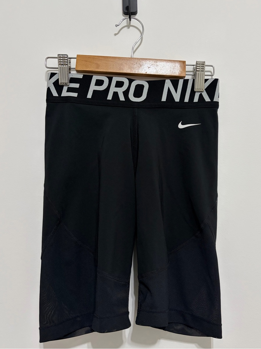 Nike Pro Black Compression Shorts with Mesh Bottom